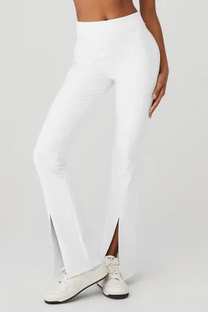 Airbrush High-Waist Flutter Legging - White