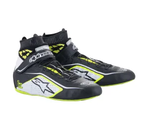 ALPINESTARS 2715020_158_8 TECH 1Z v2 Racing shoes, FIA 8856-2018, black/yellow fluo/white, Size 40,5