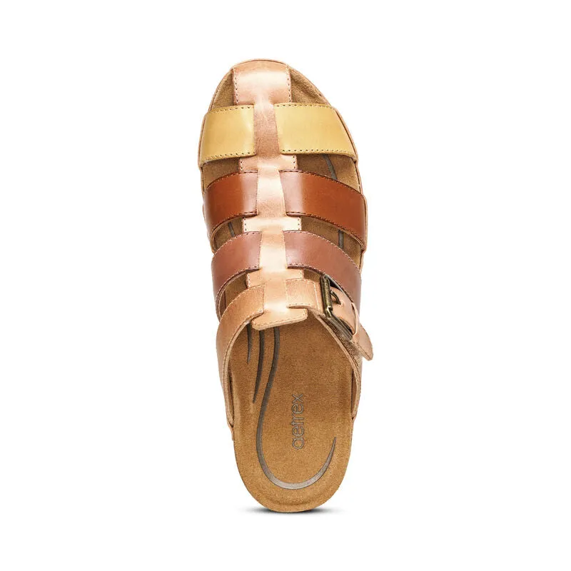 Cally Fisherman Cork Heel in Sunset Multi CLOSEOUTS