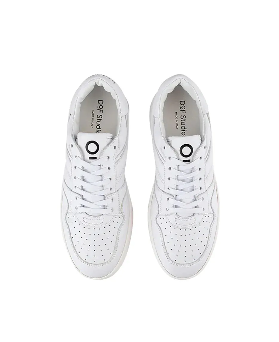 Dof Roma White Leather Sneaker.