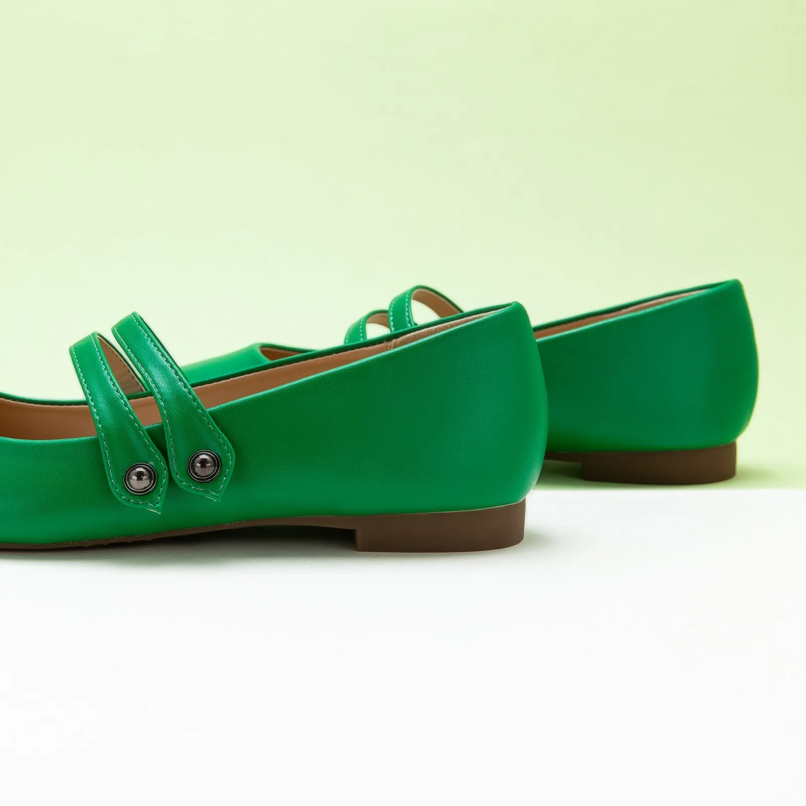 Double-Strap Mary Jane (Clara) Green