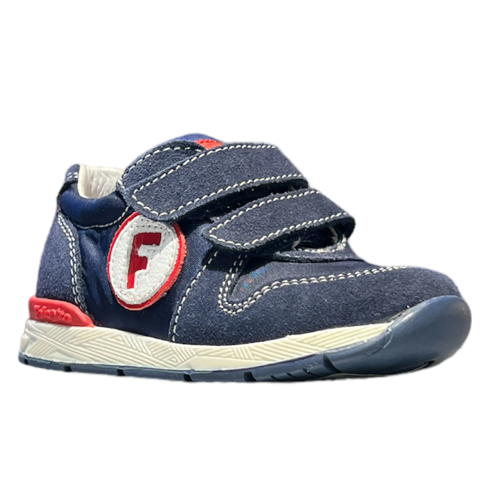 Falcotto Baby Boys Bunny Velour Navy Sneakers