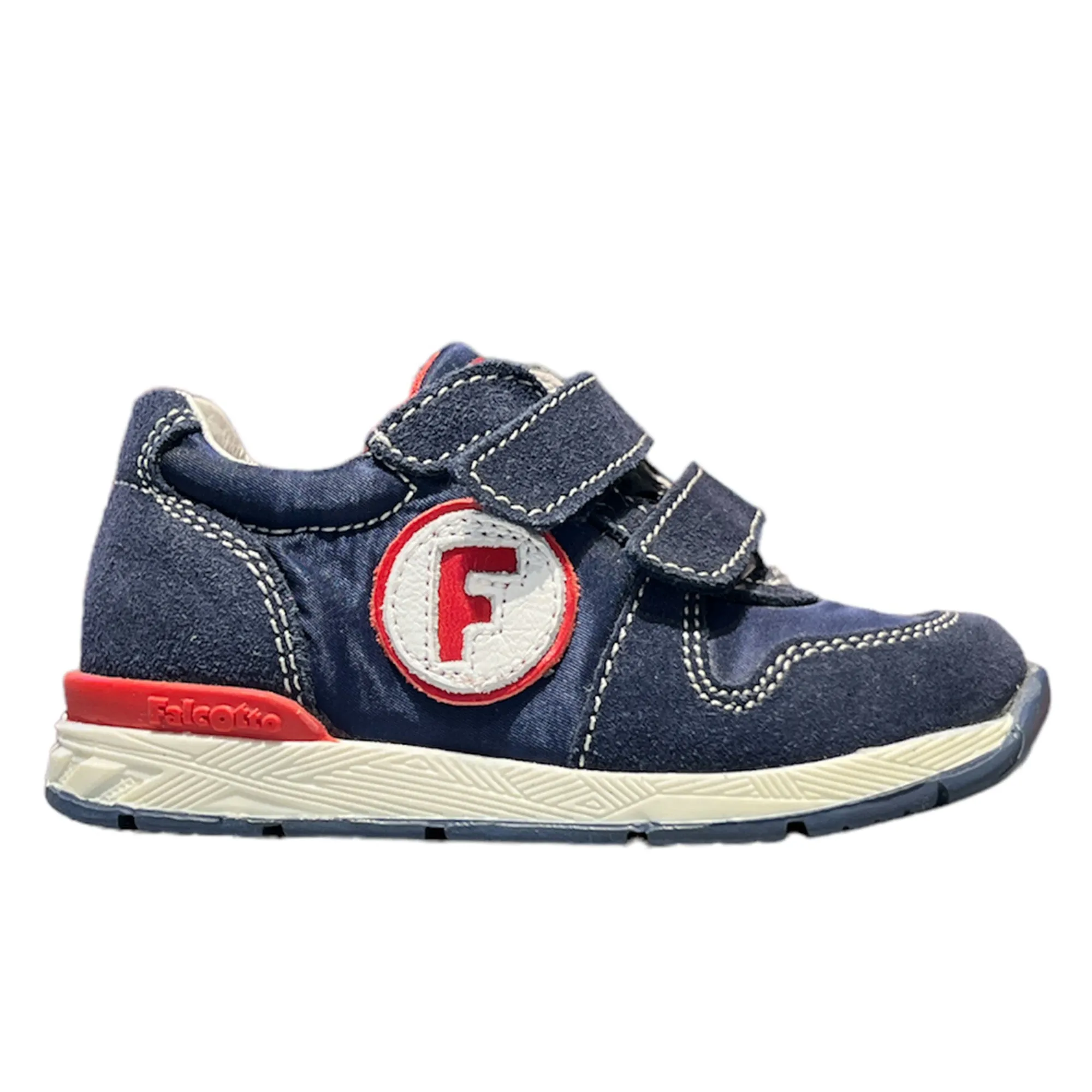 Falcotto Baby Boys Bunny Velour Navy Sneakers