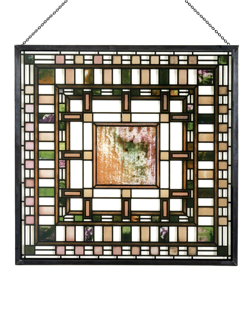 Frank Lloyd Wright Martin House Pier Cluster Laylight Glass Panel