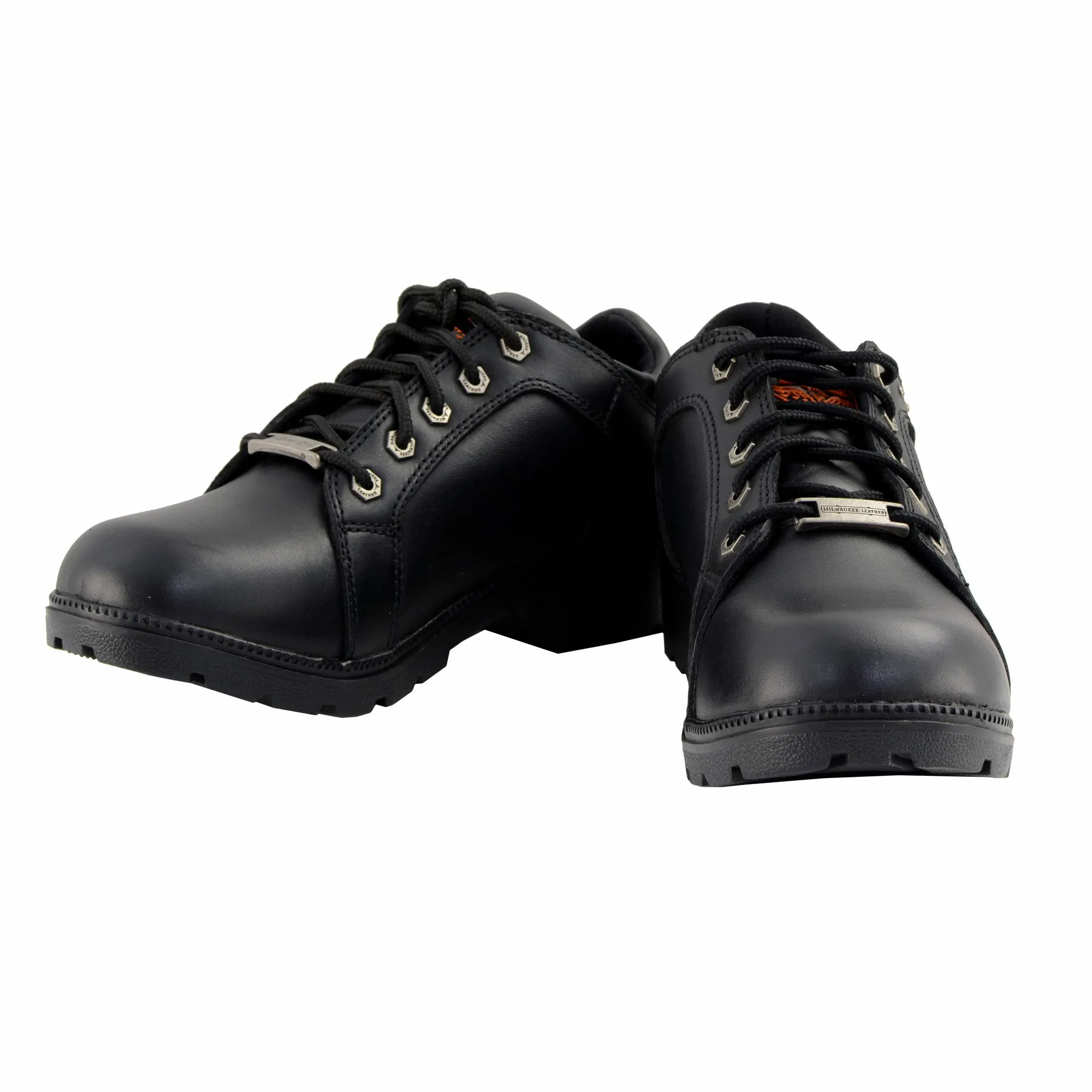 Milwaukee Leather MBL9311 Women's Black Leather Lace-Up Motorcycle