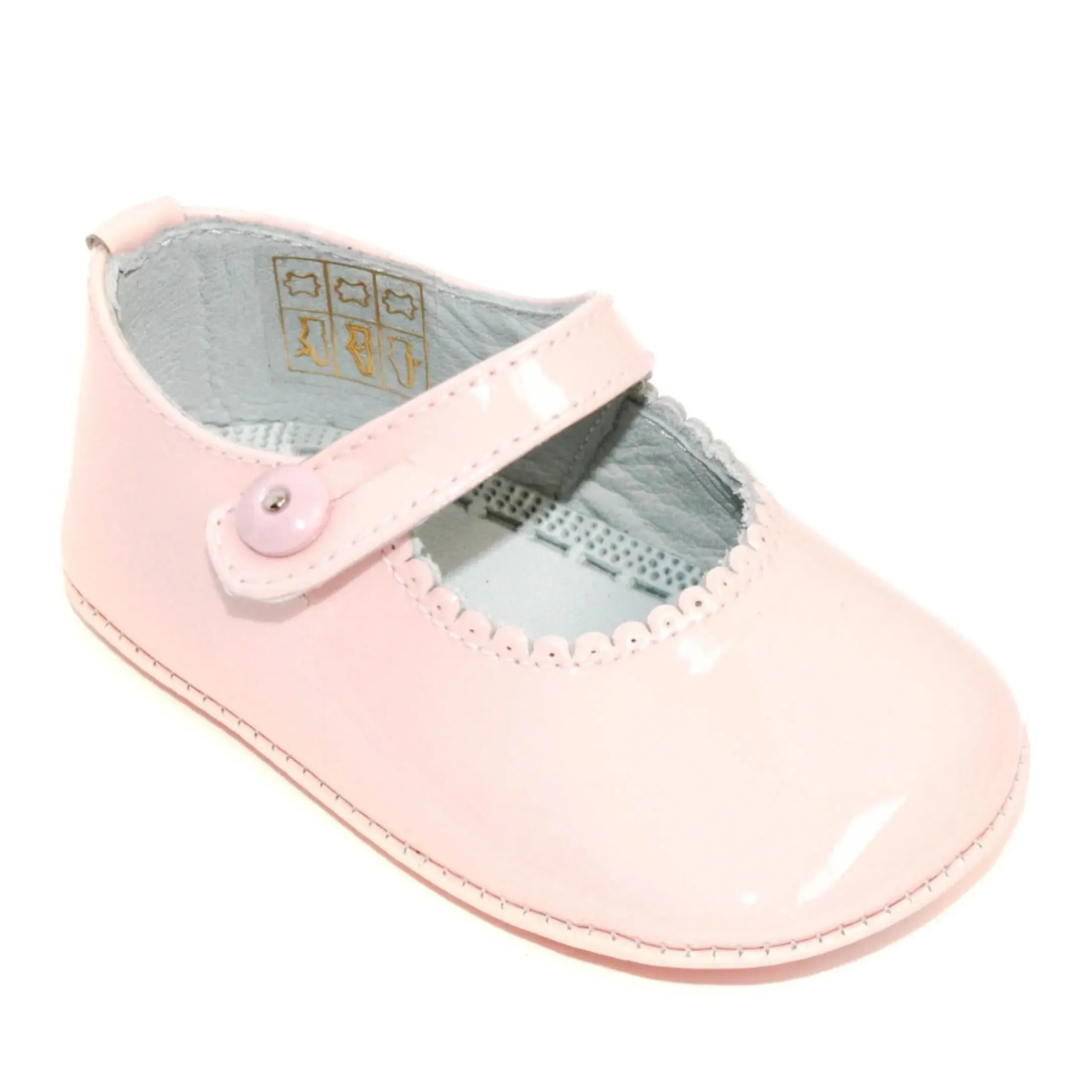 Olivia- Pink Patent Leather Baby Mary Jane Shoes