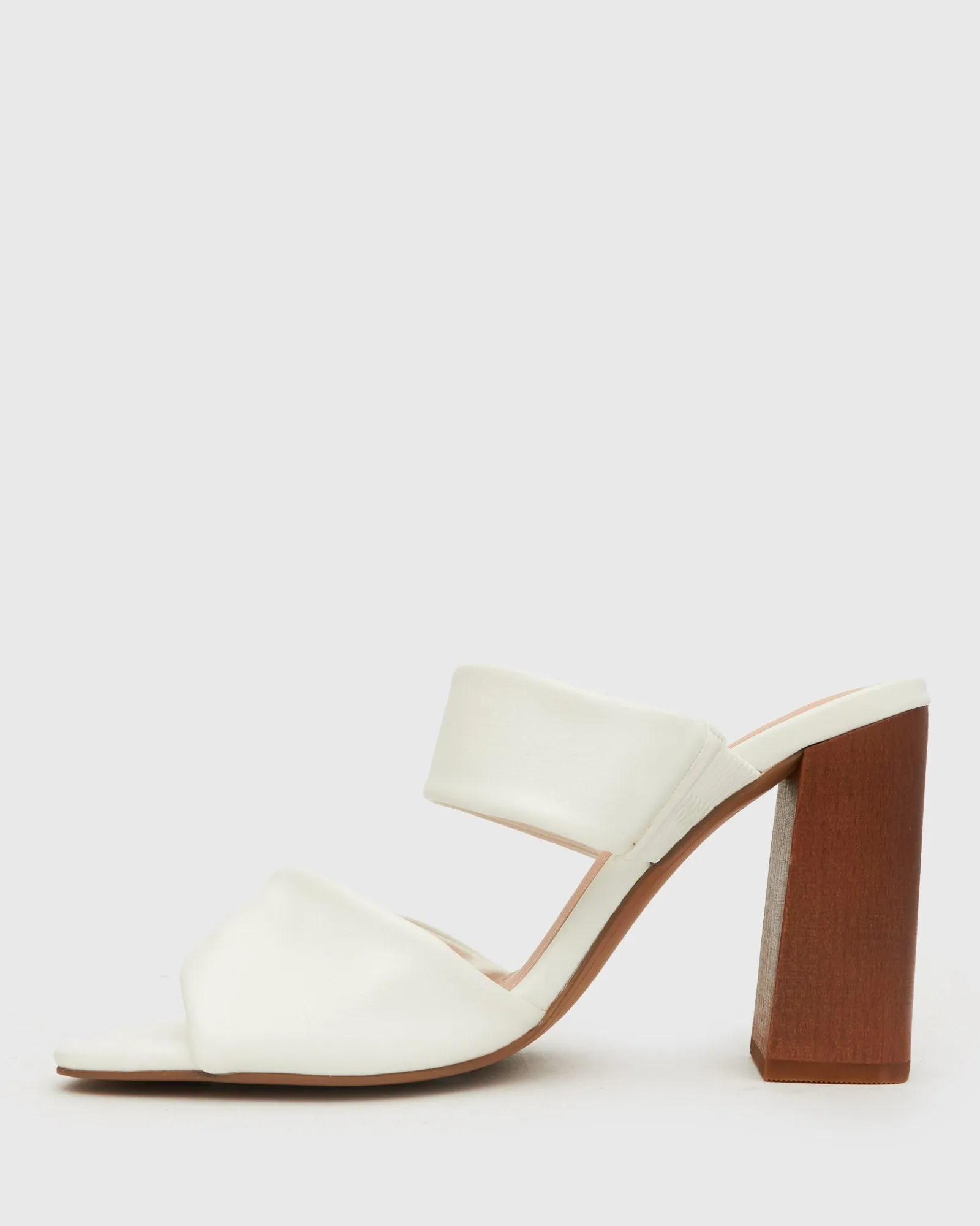 PEEP High Block Heel Mules