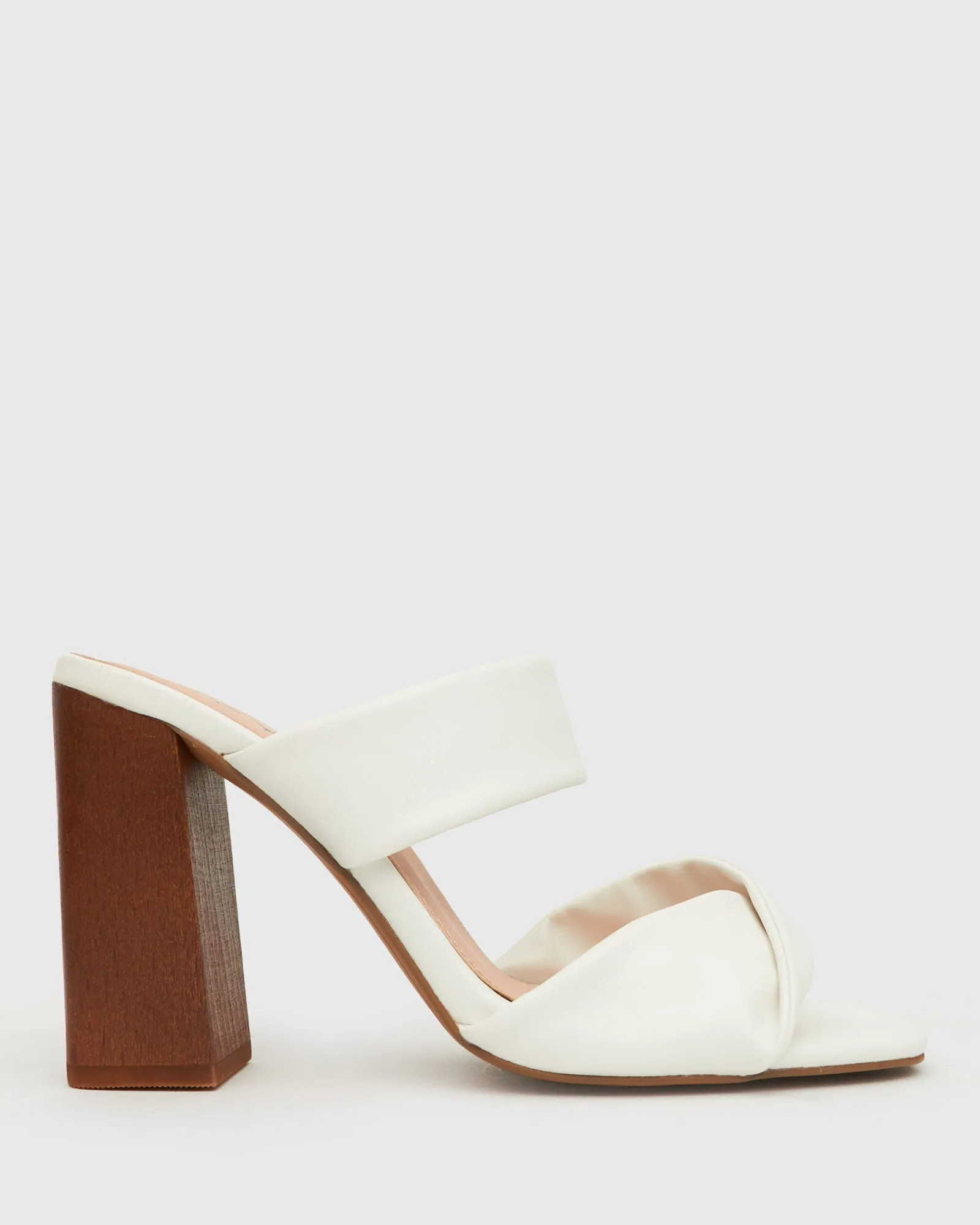 PEEP High Block Heel Mules