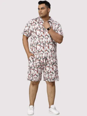 Petal Wand Digital Printed Half Co-Ords Men's Plus Size