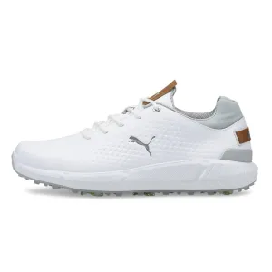 Puma IGNITE ARTICULATE Leather Golf Shoes - Puma White/Puma Silver