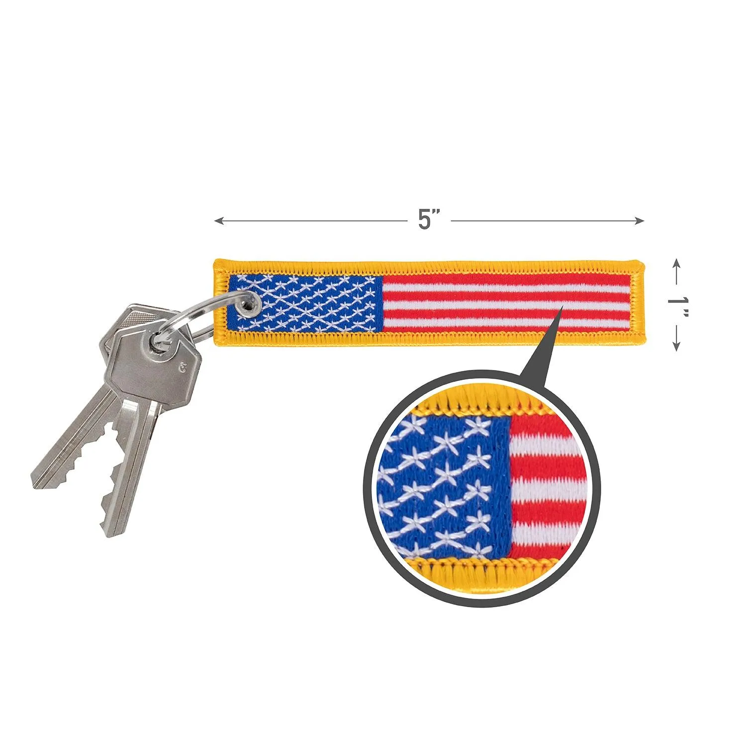 Rothco US Flag Patch Keychain