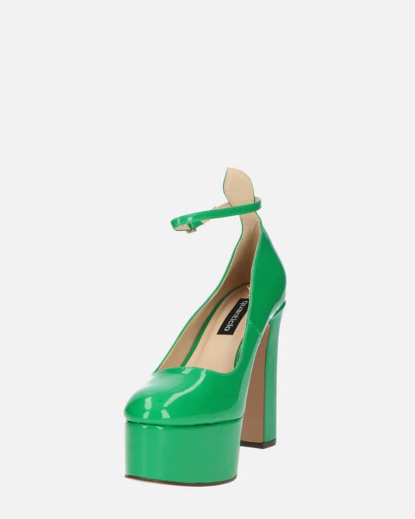 SOLEIL - scarpe con tacco alto in glassy verde