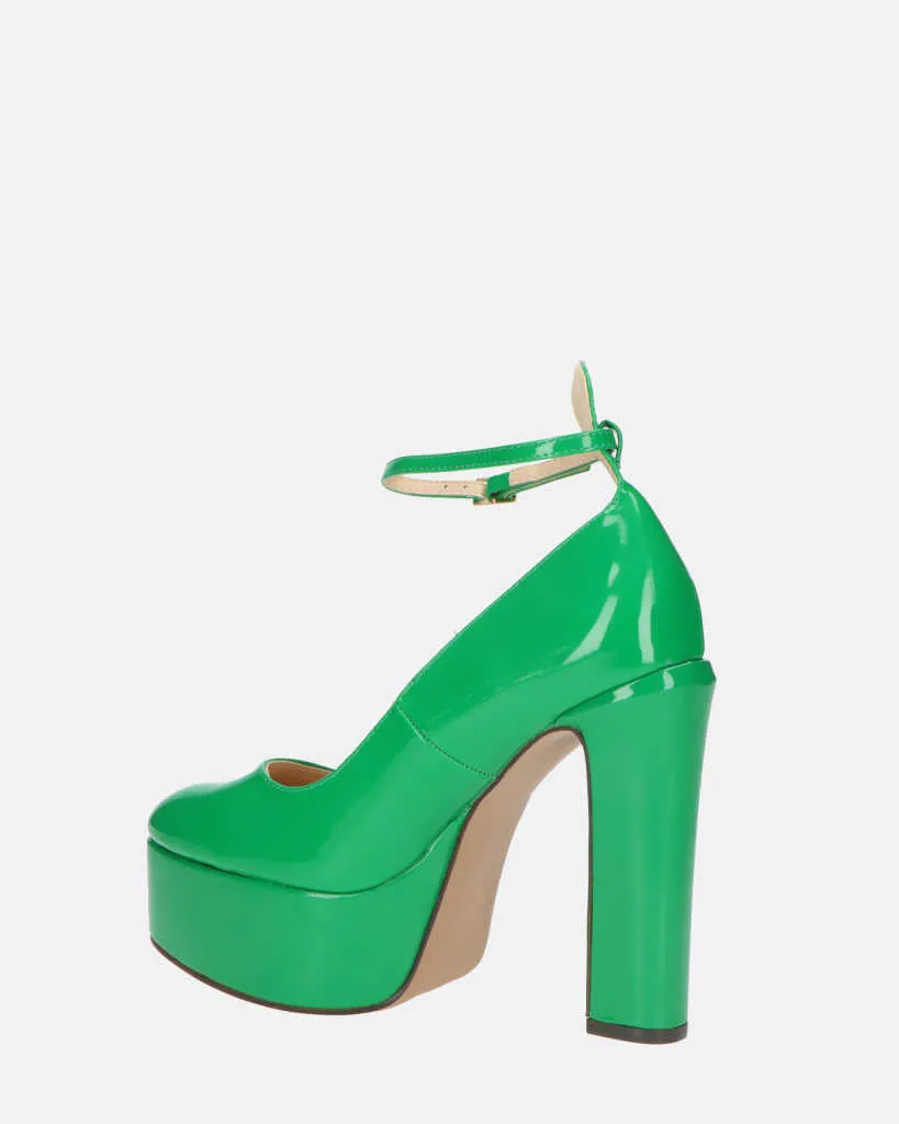 SOLEIL - scarpe con tacco alto in glassy verde