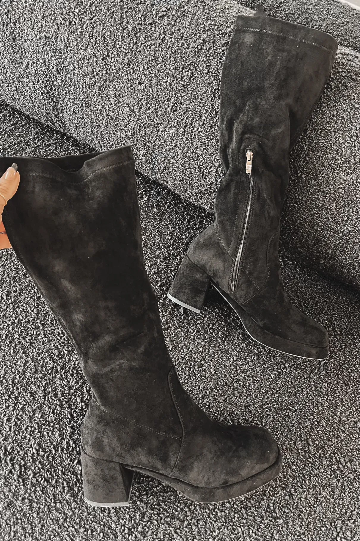 Sound Of The Season Suede Block Heel Boot