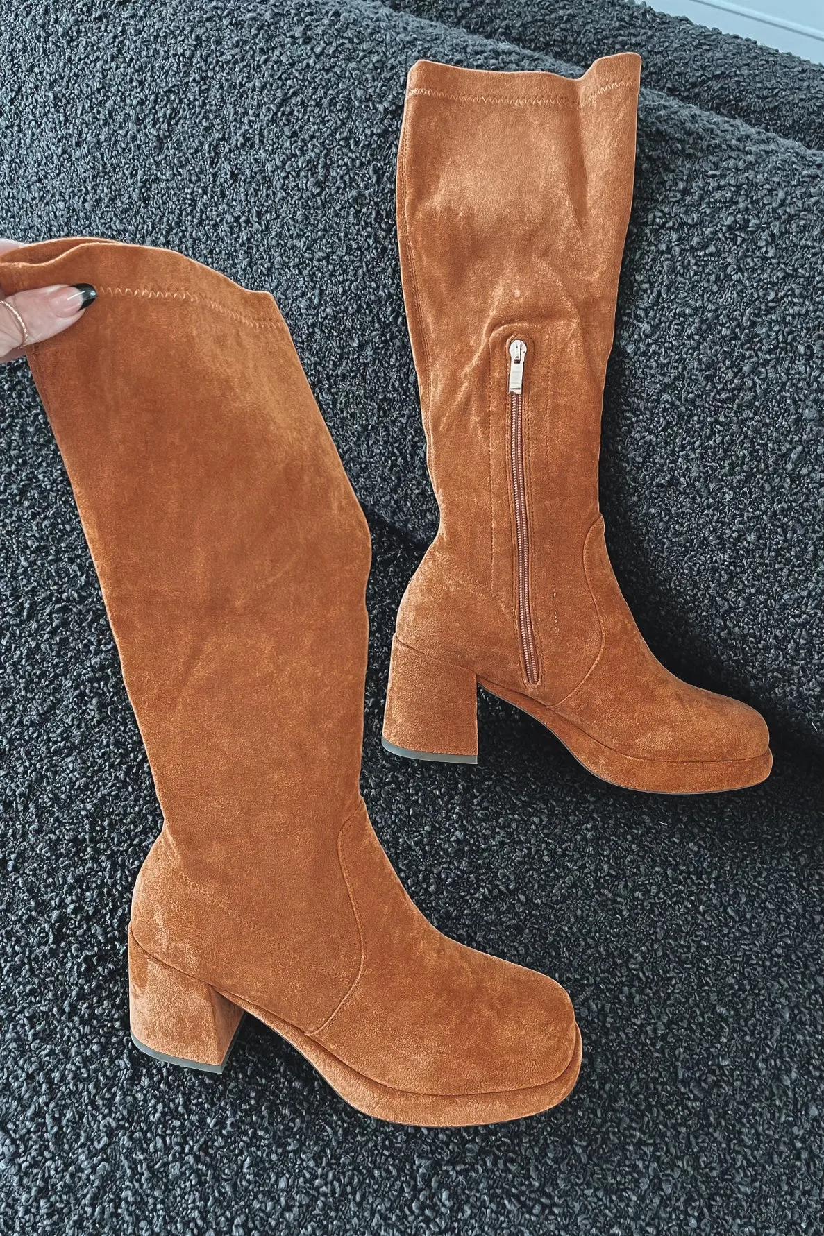 Sound Of The Season Suede Block Heel Boot